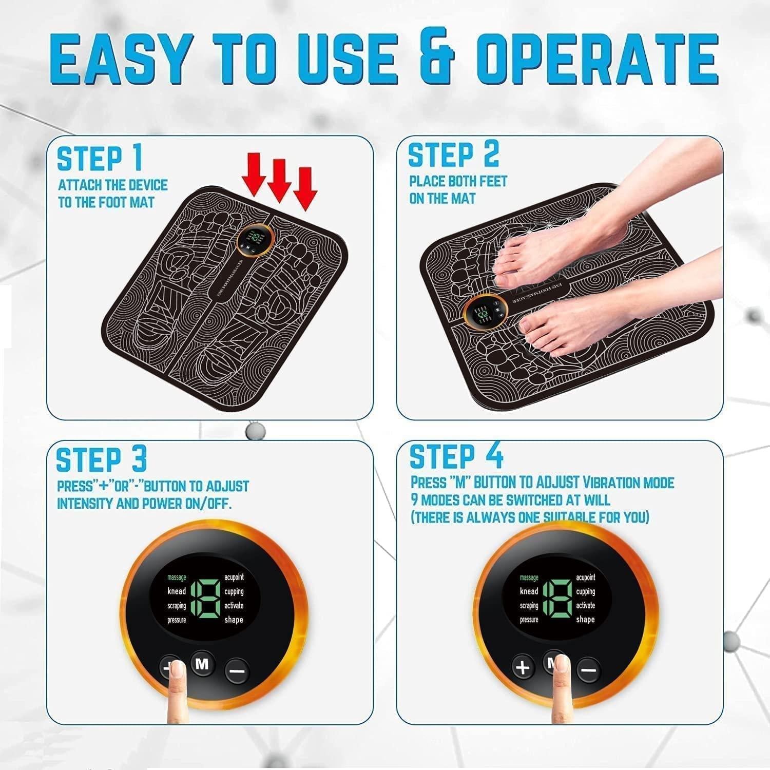 Electric Ems Foot Massager Pad